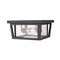 Z-Lite Seoul 3 Light Outdoor Flush Ceiling Mount Fixture, Oil Rubbed Bronze & Clear 571F-ORB - alternate 5
